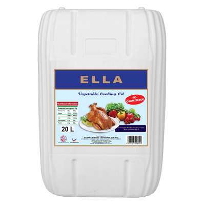 20 L ELLA MALAYSIAN PALM OIL IN WHITE JERRY CAN (ENGLISH LABEL)